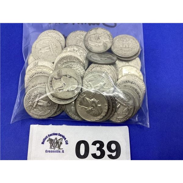 WASHINGTON QUARTERS SILVER (50 COINS)