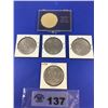 Image 2 : EISENHOWER DOLLARS (5 coins)