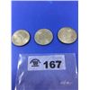Image 2 : EISENHOWER DOLLARS (3 coins)