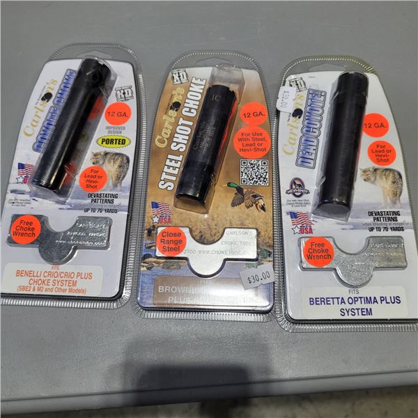 3 Carlsons 12GA Choke Tubes