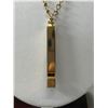 Image 2 : Genuine Whistle 2" Pendant On 20" Gold Tone Chain