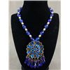 Image 1 : Blue Rhinestone & Pearl Necklace
