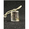 Image 2 : Antique Sterling Silver Cylinder Box with Lid Pendant Engraved with " My Identity"