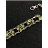 Image 2 : Sterling Silver with Genuine Peridot Bracelet