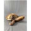 Image 2 : Nice Heavy Wood Carved Turtle w/ Hatchlings. Approx. 23" L