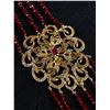 Image 2 : Multi Strand Ruby Crystal Sash Necklace