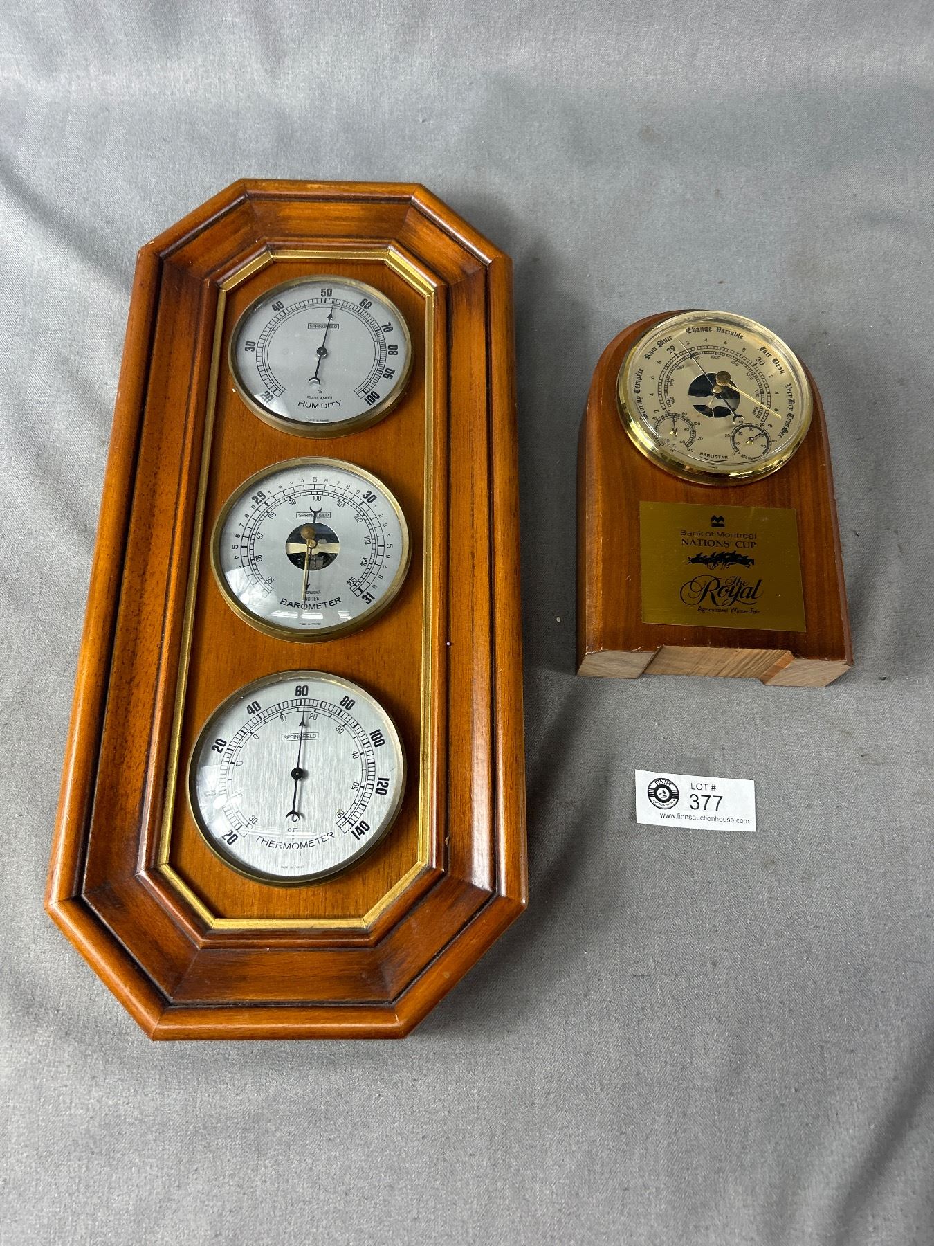 Vintage Weather Gage Approx. 17" H & Barostar, BMO Nations Cup ...