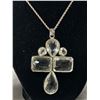 Image 2 : Very Large Hand Made Quartz Stone Cross