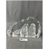 Image 1 : Kosta Boda Heavy Glass Etched Walruses. Approx. 10" x  6 3/4"