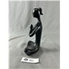Image 2 : Black Resin Figural Statue. Approx. 8" H