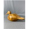 Image 3 : Carved Wood Duck Approx. 16" L & Heavy Metal Mermaid Shelf Sitter. Approx. 17" H
