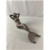 Image 4 : Carved Wood Duck Approx. 16" L & Heavy Metal Mermaid Shelf Sitter. Approx. 17" H