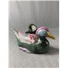 Image 8 : Duck Décor Lot - 2 Wood, 1 Resin & 1 Painted Asian Ceramic