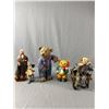 Image 1 : Whimsical Décor Lot - Clowns, Bears & Signed Claude Carbonet Clay Figurine