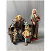 Image 2 : Whimsical Décor Lot - Clowns, Bears & Signed Claude Carbonet Clay Figurine
