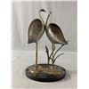 Image 1 : SPI Galleries Solid Brass Cranes Statue On Base. Approx. 12 1/2" H