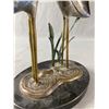 Image 4 : SPI Galleries Solid Brass Cranes Statue On Base. Approx. 12 1/2" H