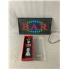 Image 1 : Light-Up "Bar" Sign & "Dad Hero" Bottle Opener in Original Box