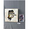 Image 1 : Canada Map Shadow Box w/ Hockey Stick Pieces 12" x 12" & Vancouver Canucks Todd Bertuzzi 4" x 7" Pla