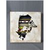Image 2 : Canada Map Shadow Box w/ Hockey Stick Pieces 12" x 12" & Vancouver Canucks Todd Bertuzzi 4" x 7" Pla