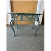 Image 2 : Glass Top Metal Table. Approx. 20" H x 22" x 26"