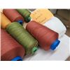 Image 2 : Qty 9 Cones Thread, TIGER Textured Polyester, Assorted: Rusty Brown (4), Dusty Green (2), Gold (3) 7