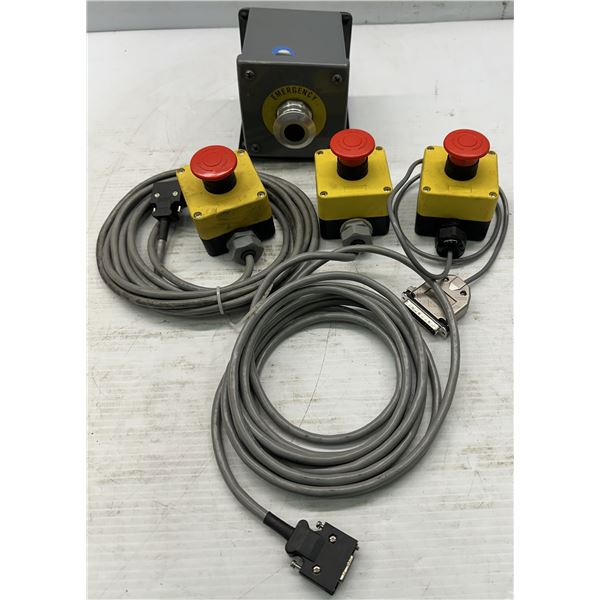 Lot of (4) Misc. Emergency Stop Buttons as Pictured