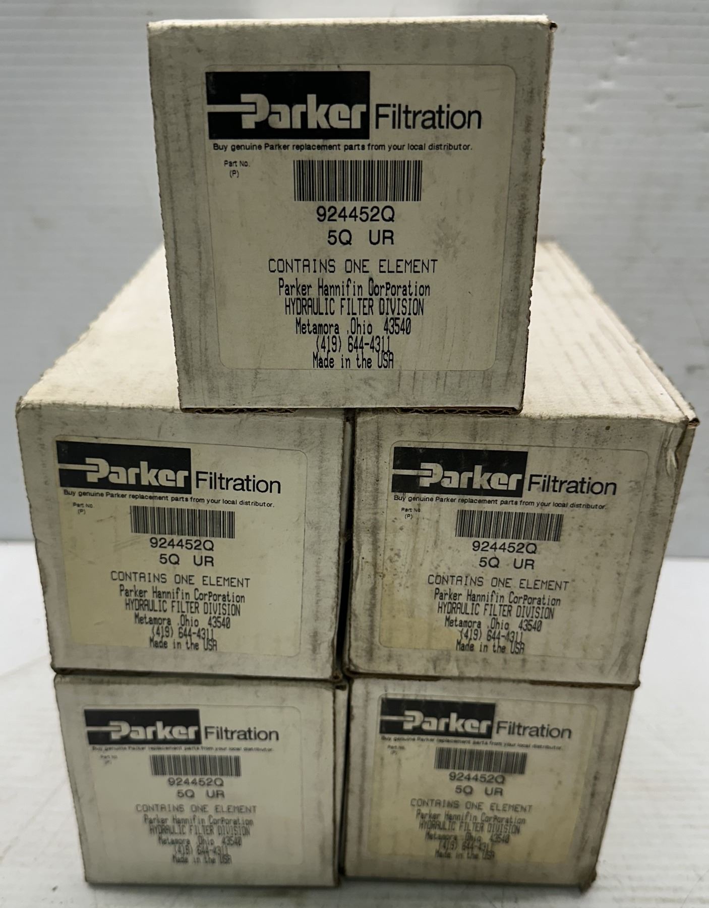 (5) Parker Hydraulic Filtration Filters