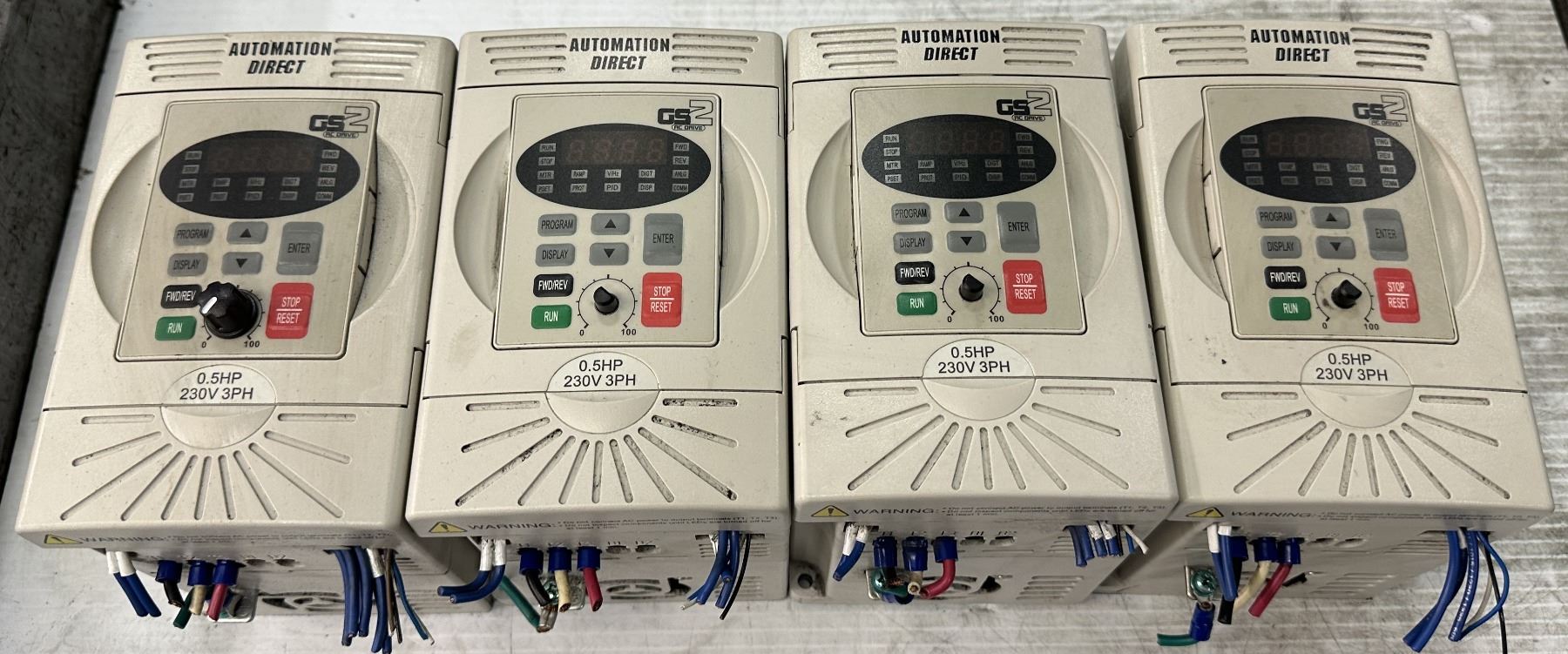 (4) Automation Direct #GS2-20P5 AC Drives