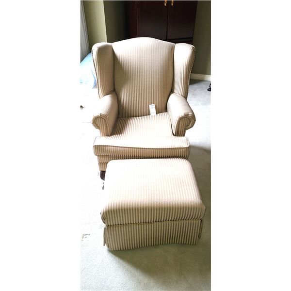 Wing Back Chair & Ottoman C