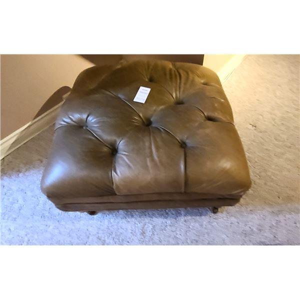 Leather Ottoman B