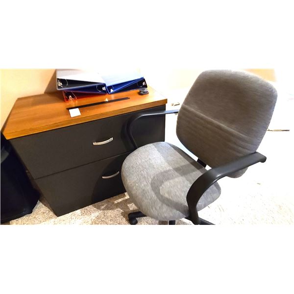 Filing Cabinet, Desk Chair A