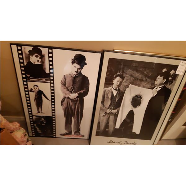 Framed Black and White Movie Posters A