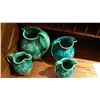 Image 4 : Set of 4 Green Wedgwood Pitchers A