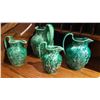 Image 5 : Set of 4 Green Wedgwood Pitchers A