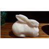 Image 2 : Set of 3 White Stone Rabbits from Russia A