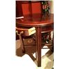 Image 2 : Round Wood Side Table with Drawer C