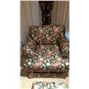Image 2 : Floral Pattern Fabric Chair and Ottoman C