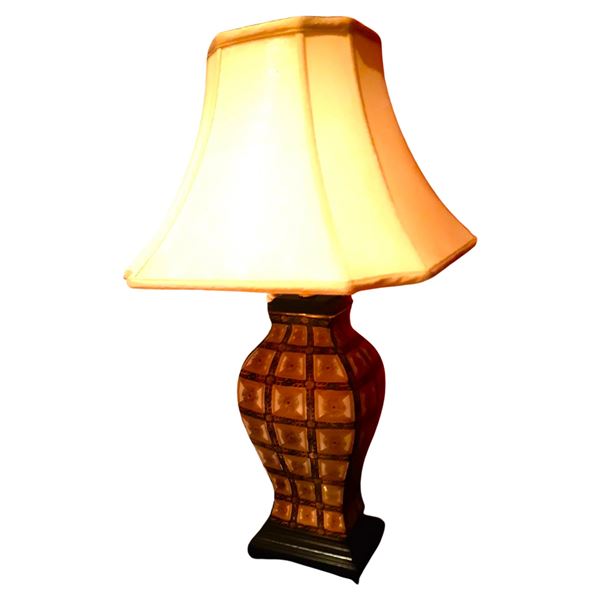 Gold and Black Patterned Lamp A