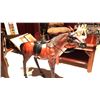 Image 3 : 24" Tall Standing Leather Horse A
