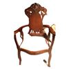 Image 1 : Vintage Padded Wood Chair C