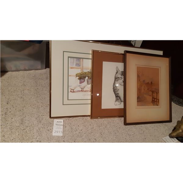 3 Framed Pictures A