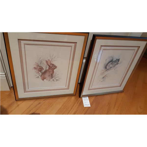 Pair of Signed Animal Pictures A