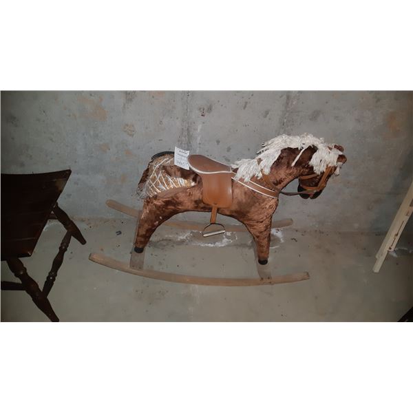 Vintage Fabric Rocking Horse B