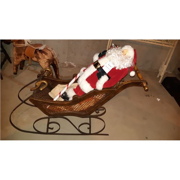 Small Decorative Sleigh with Santa Figure A