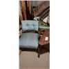 Image 1 : Vintage Teal Chair and Side Table C
