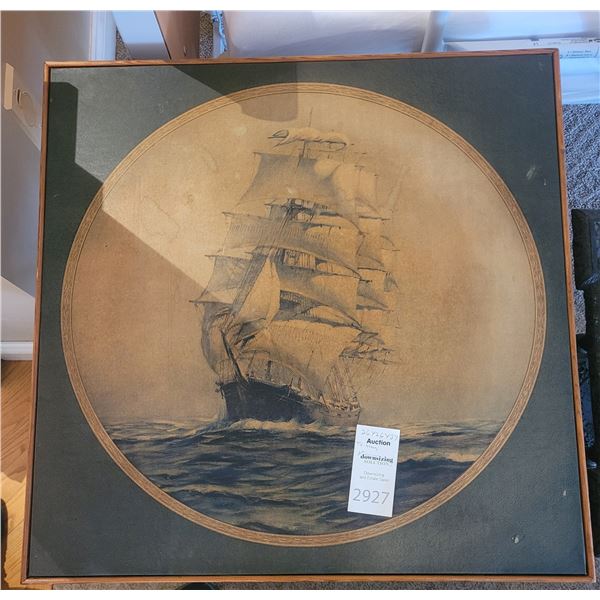 Vintage ship card table A