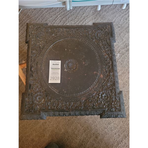 Antique carved plant stand A