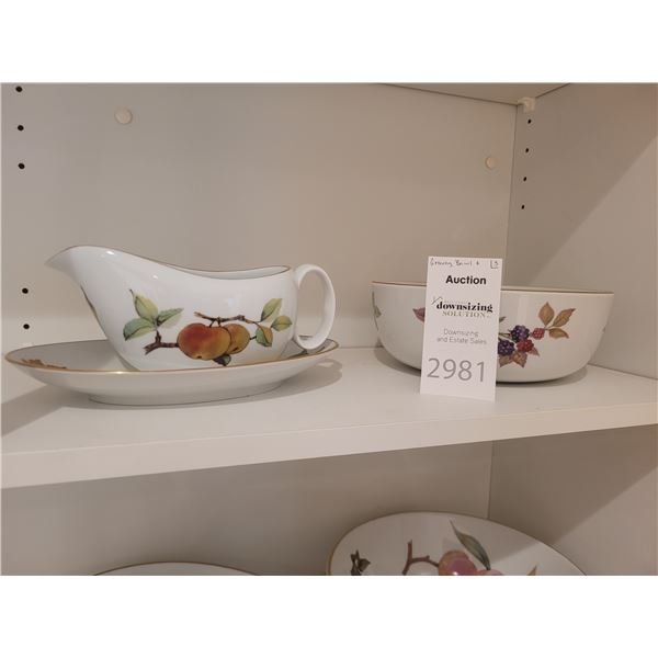 Royal Worcester Eavesham Gravy bowls A