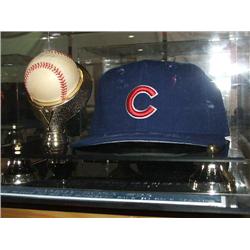 SIGNED CAP & SIGNED BASEBALL W/CASE